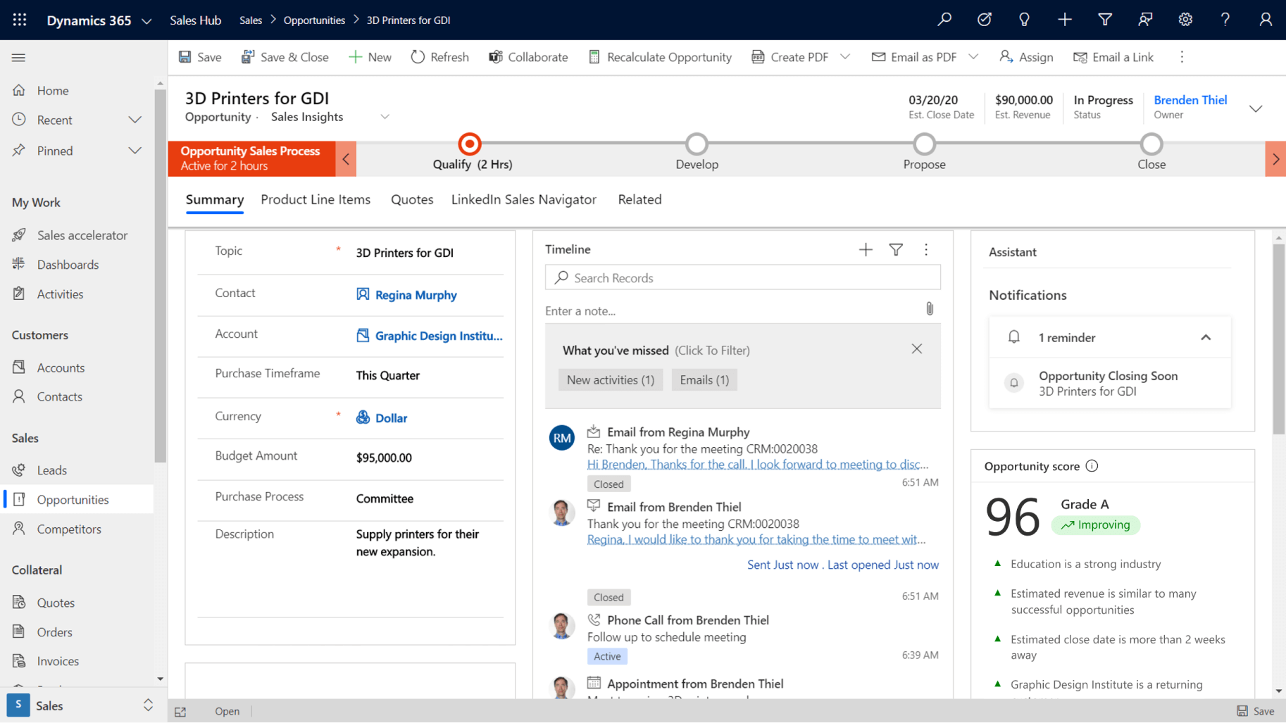 Microsoft Dynamics 365 Sales sfumk